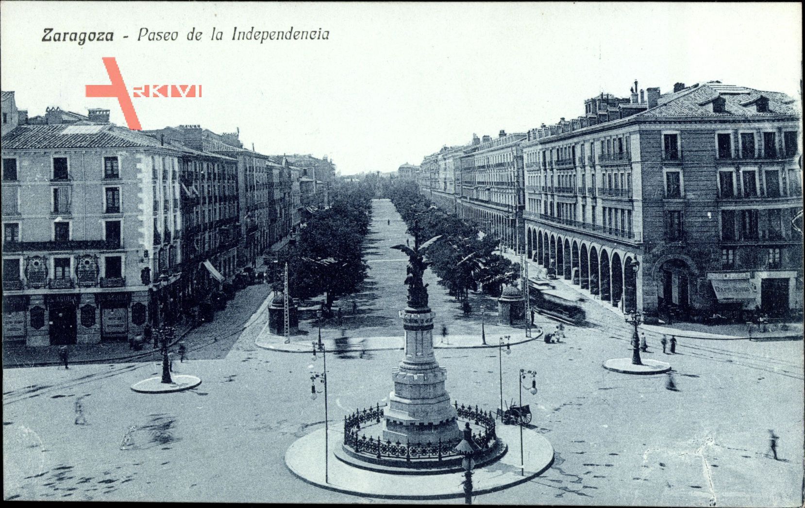 Zaragoza Saragossa Andalusien Spanien, Paseo de la Indepencia, Denkmal