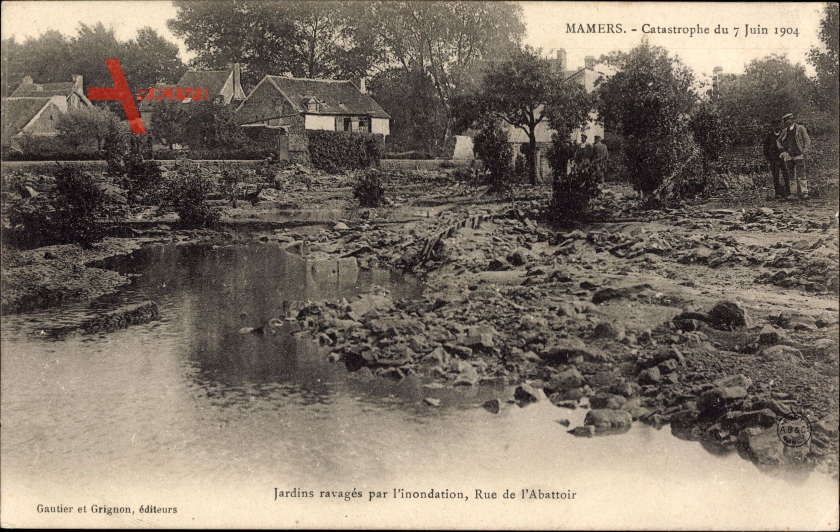 Mamers Sarthe, Catastrophe du 7 juin 1904, Jardins ravages par linondation