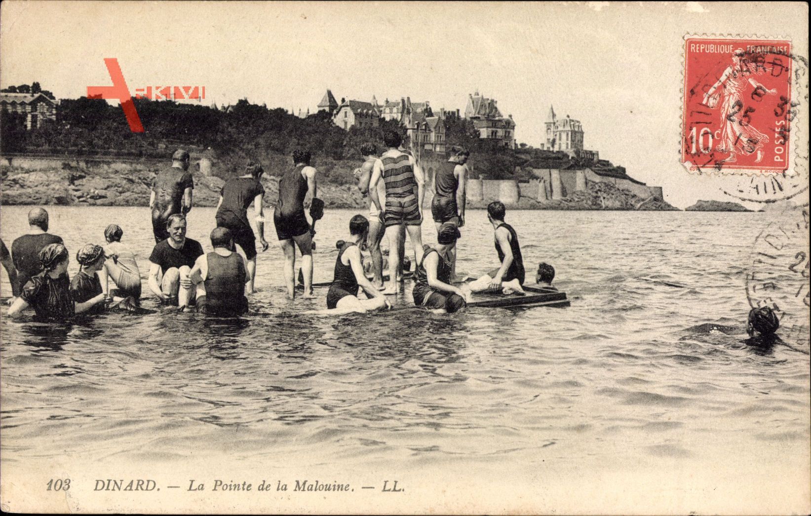 Dinard Ille et Vilaine, La Pointe de la Malouine, Badegäste