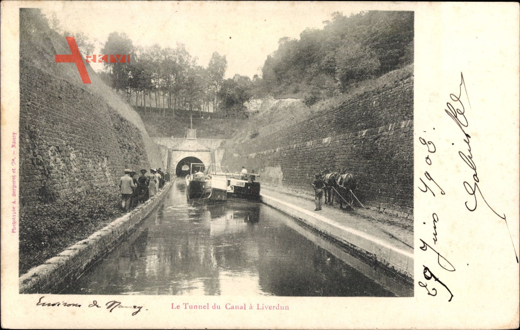 Liverdun Meurthe et Moselle, Tunnel du Canal, Treideln
