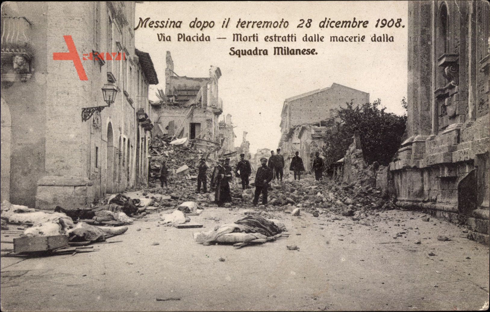 Messina Sicilia Sizilien, Terremoto, 28 Dicembre 1908, Via Placida