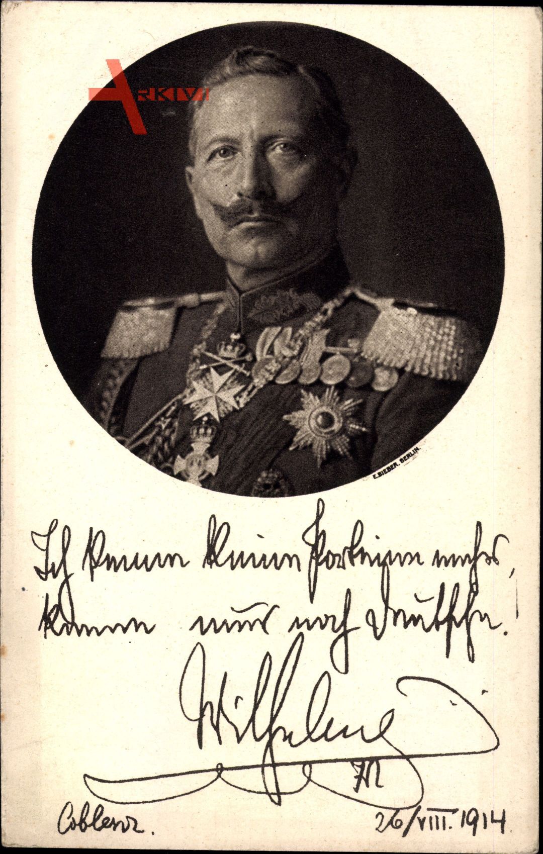 Kaiser Wilhelm II., Portrait, Ich kenne keine Parteien mehr..
