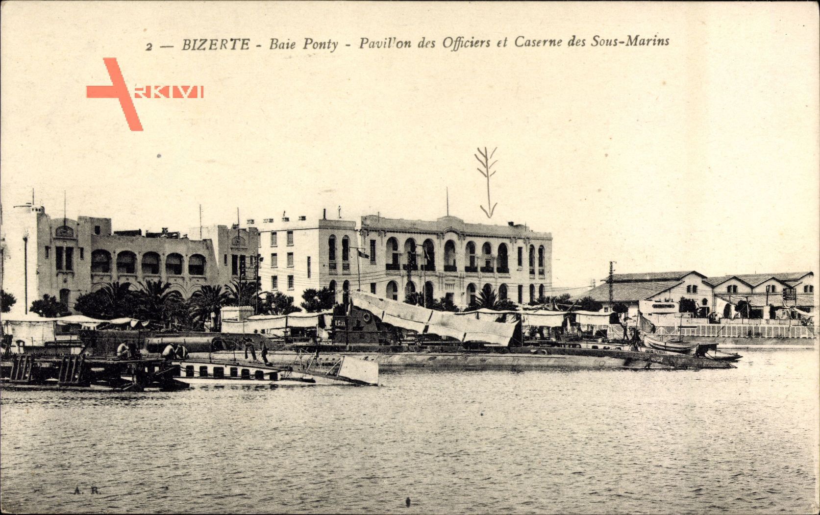 Bizerte Tunesien, Baie Ponty, Pavillon des Officiers, Caserne des Sous Marins