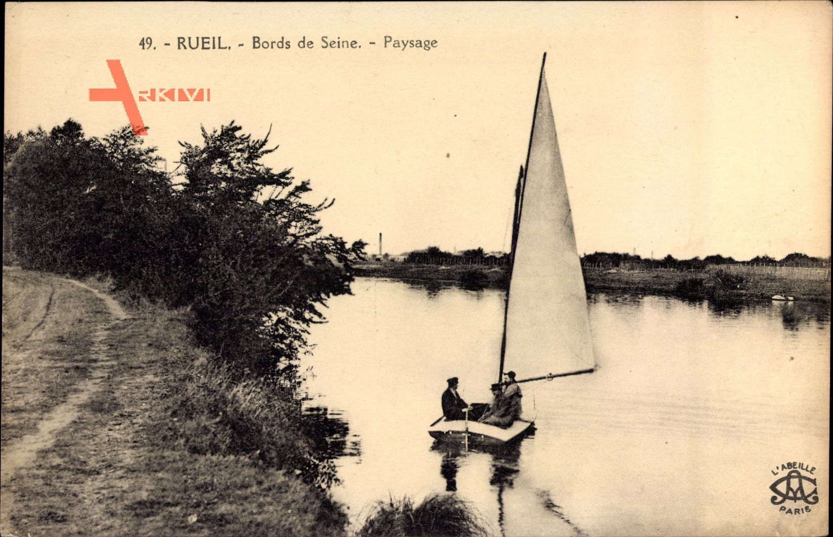 Rueil Malmaison Hauts de Seine, Bords de Seine, Paysage, Segelboot