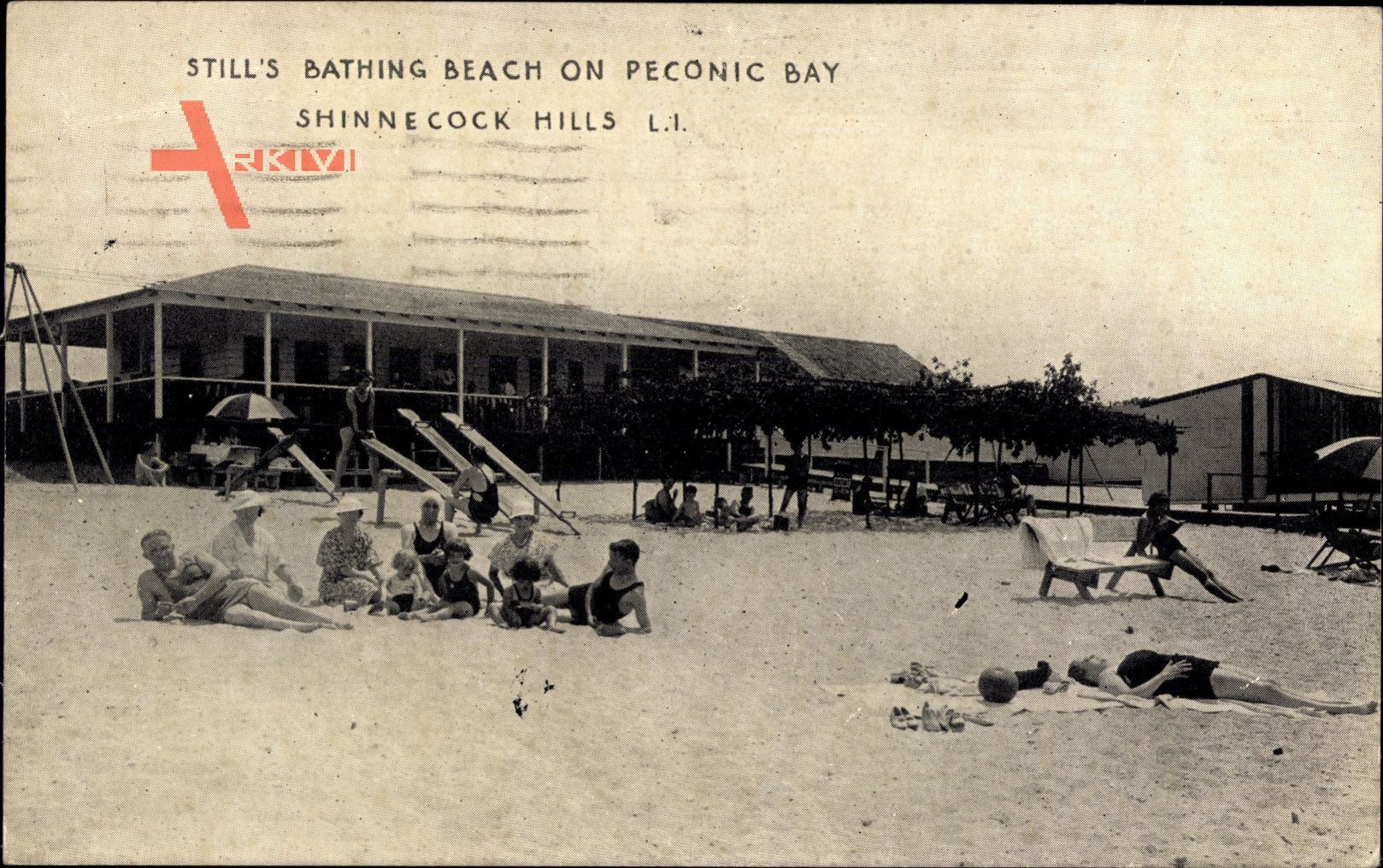 Long Island New York USA,Stills's Bathing Beach,Peconic Bay,Shinnecock Hills