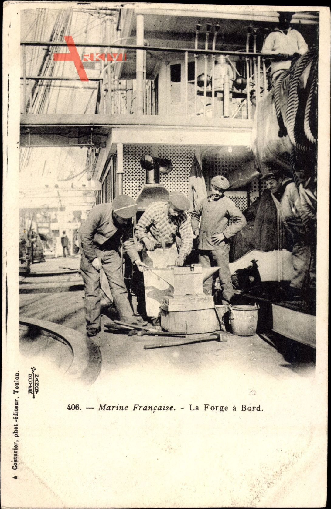 Marine Francaise, La Forge à Bord, Schmied an Bord eines Kriegsschiffes