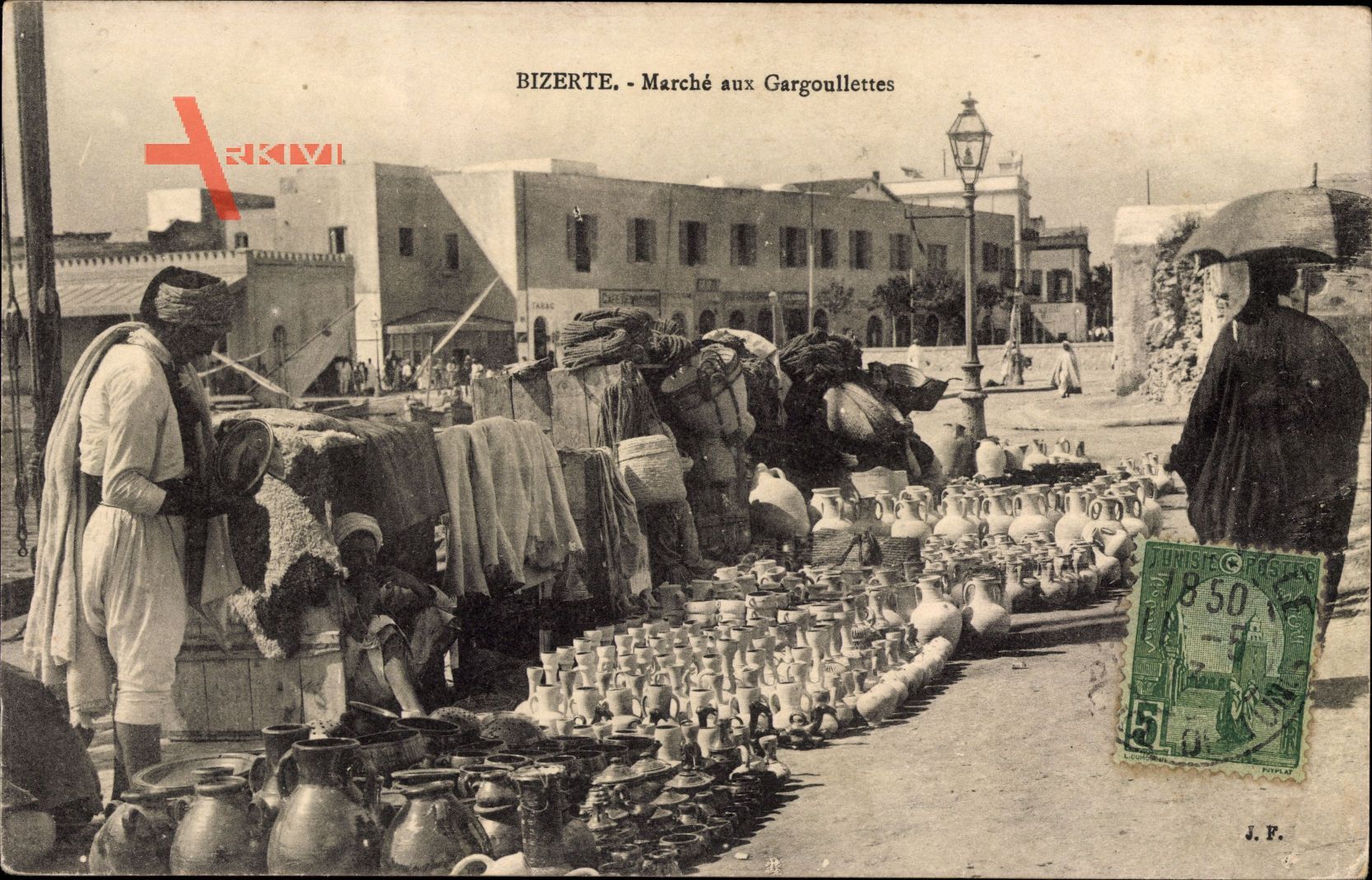 Bizerte Tunesien, Marche aux Gargoullettes, Händler, Araber, Tonwaren