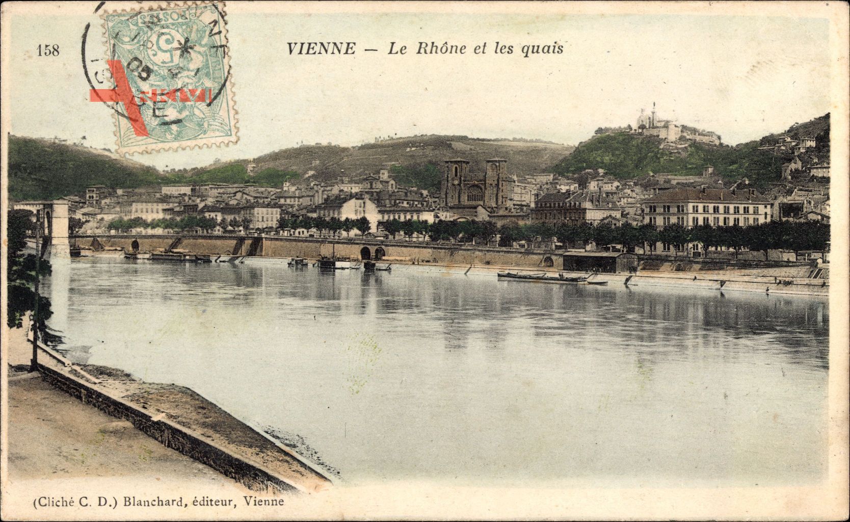 Vienne Isère, Le Rhône et les quais, Flusspartie mit Stadt