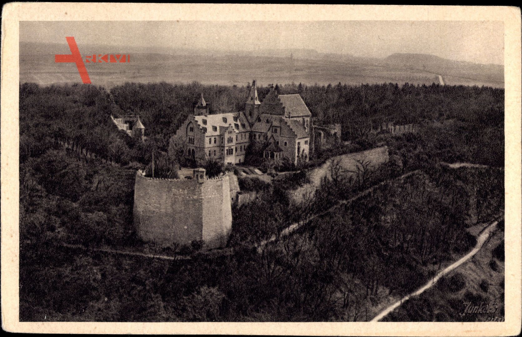 Mansfeld im Harzvorland, Fliegeraufnahme vom Schloss
