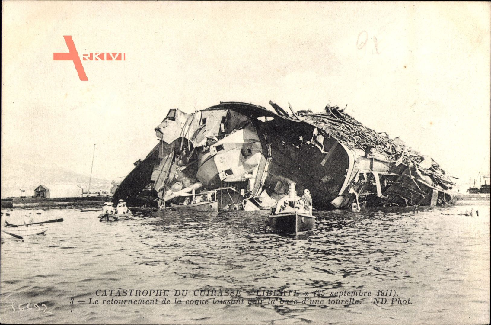 Catastrophe du Cuirassé Liberté, 25 Sept 1911, Schiffswrack, Kriegsschiff