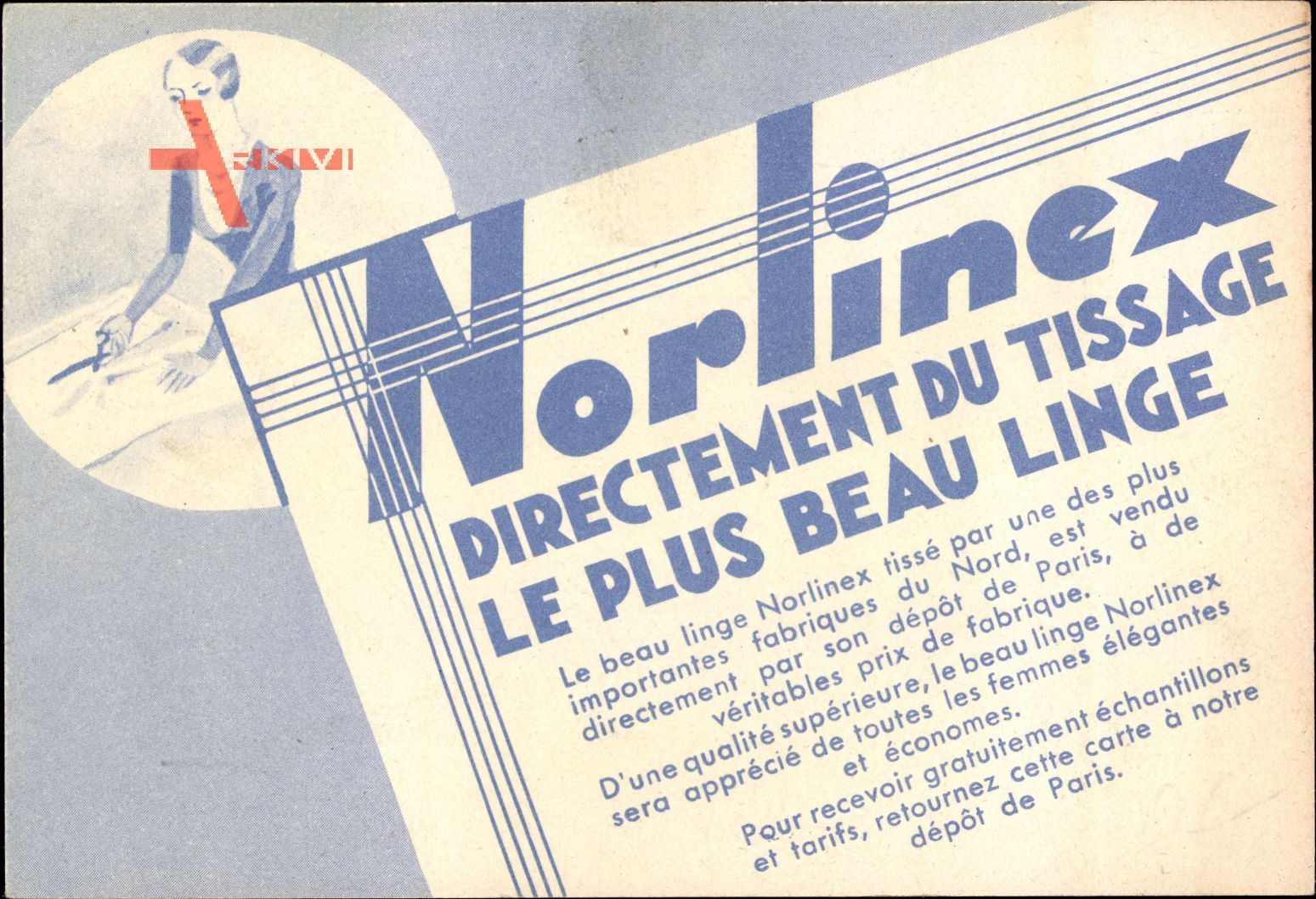 Norlinesx, Directement du Tissage, le Plus Beau Linge, Reklame,