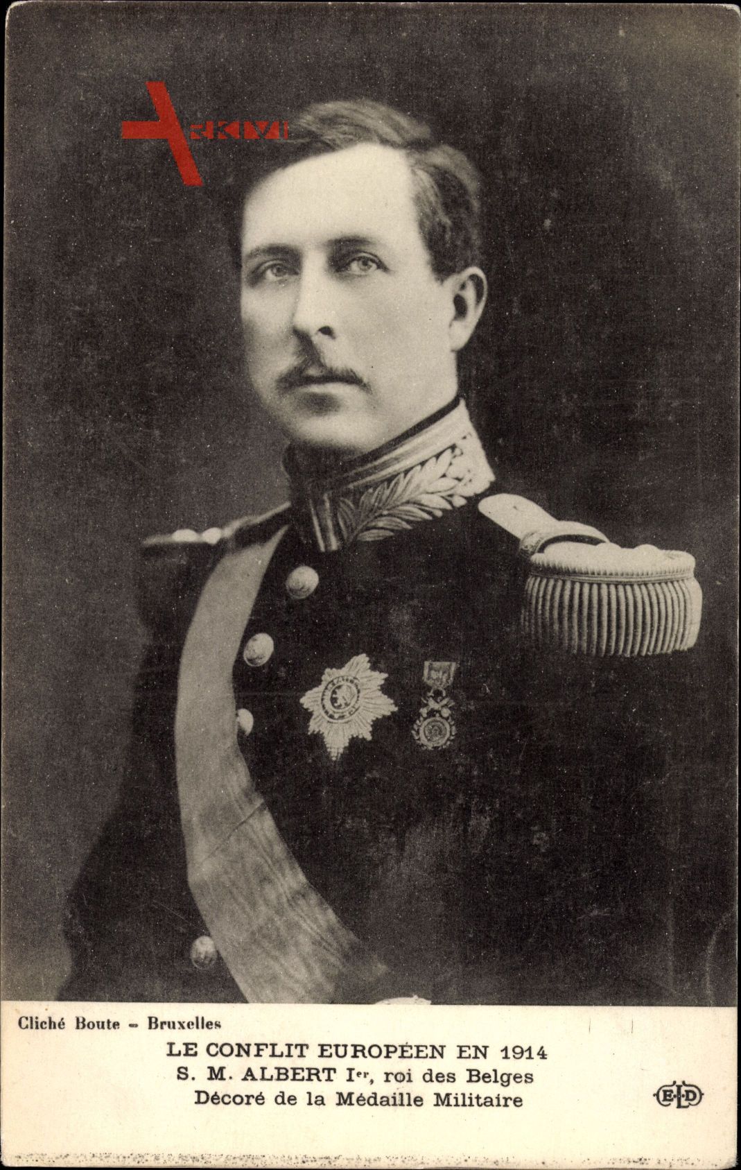 König Albert I. von Belgien, Portrait, Erster Weltkrieg 1914