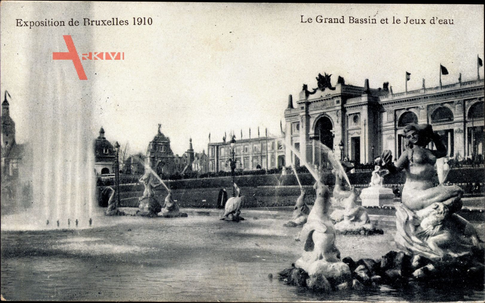 Brüssel, Expo Weltausstellung 1910, Grand Bassin et le Jeux deau