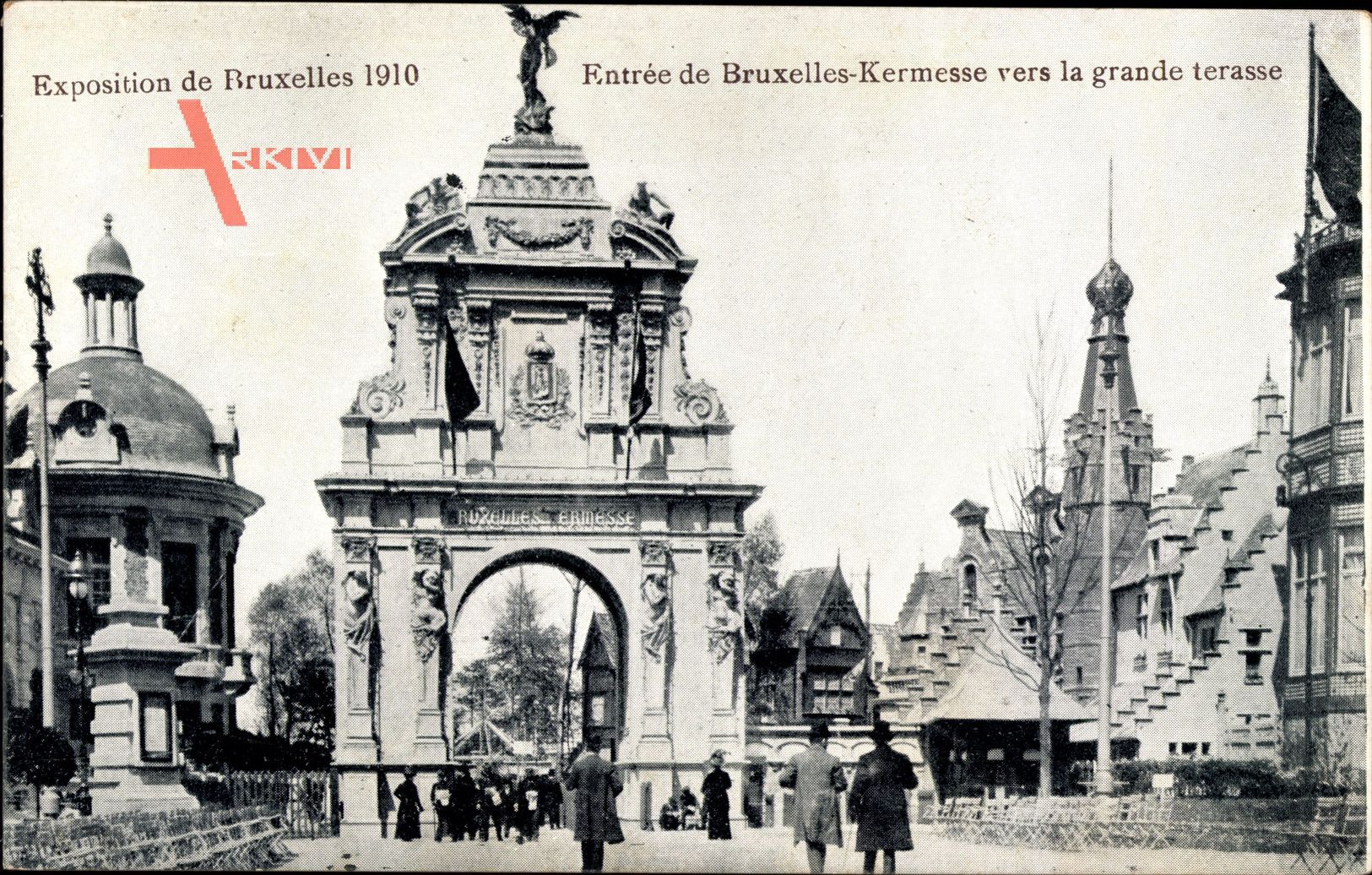 Brüssel, Expo Weltausstellung 1910, Entrée de Kermesse, Grande Terasse