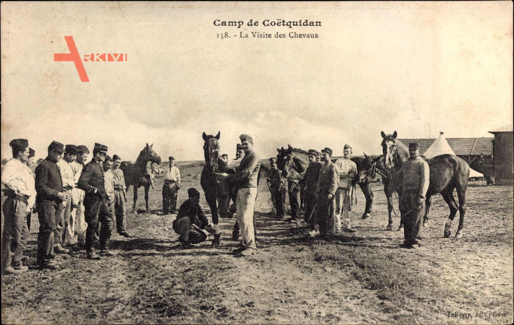 Camp de Coëtquidan Morbihan, La Visite des Chevaux, Pferde, Soldaten