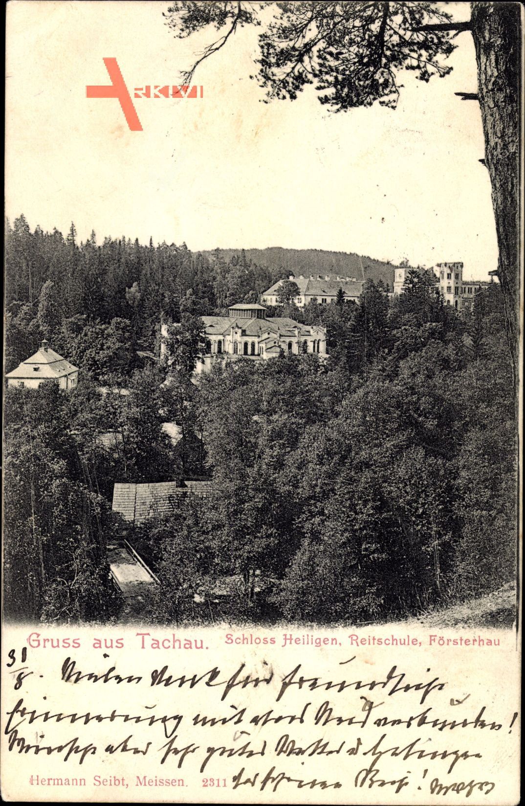 Tachov Tachau Reg. Pilsen, Schloss Heiligen, Reitschule, Försterhau