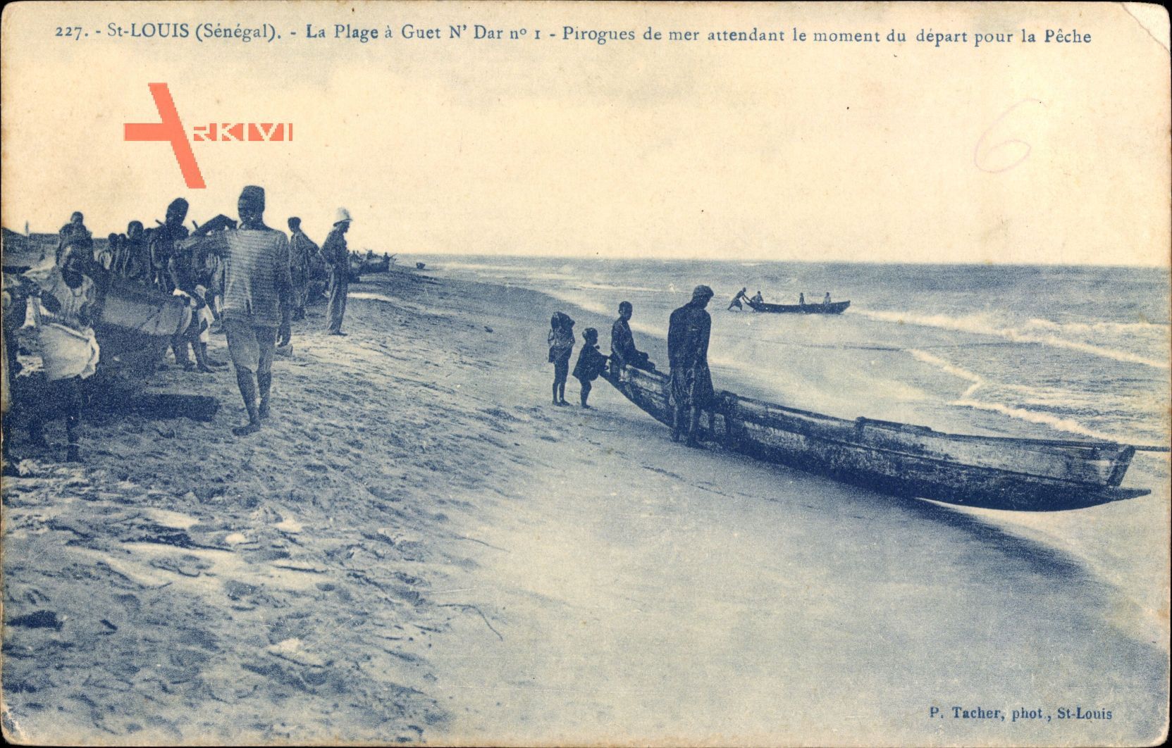 St. Louis Senegal, La Plage à Guet N'Dar, Pirogues, Fischerboote, Strand