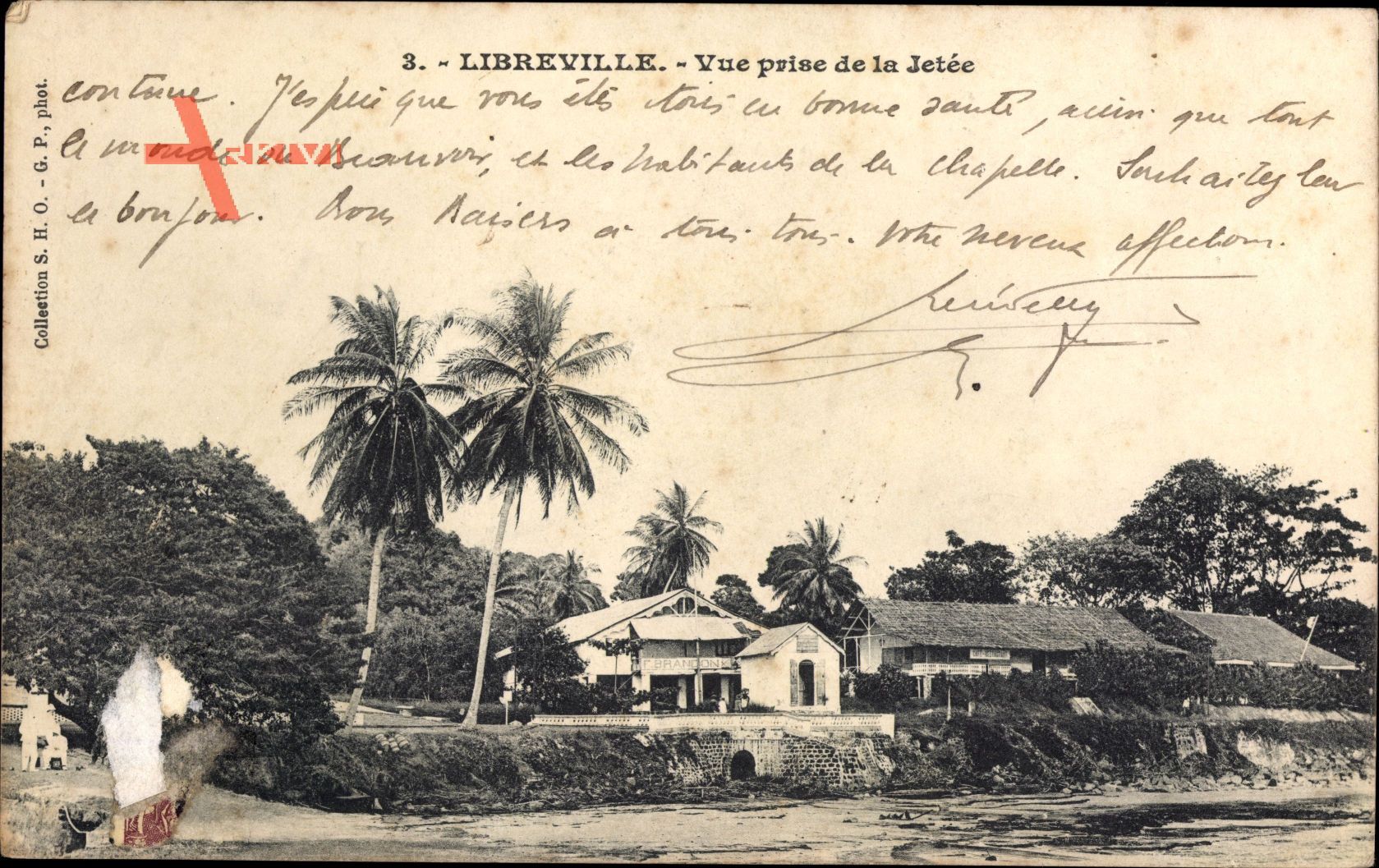Libreville Gabun, Vue prise de la Jetée, Blick vom Wasser
