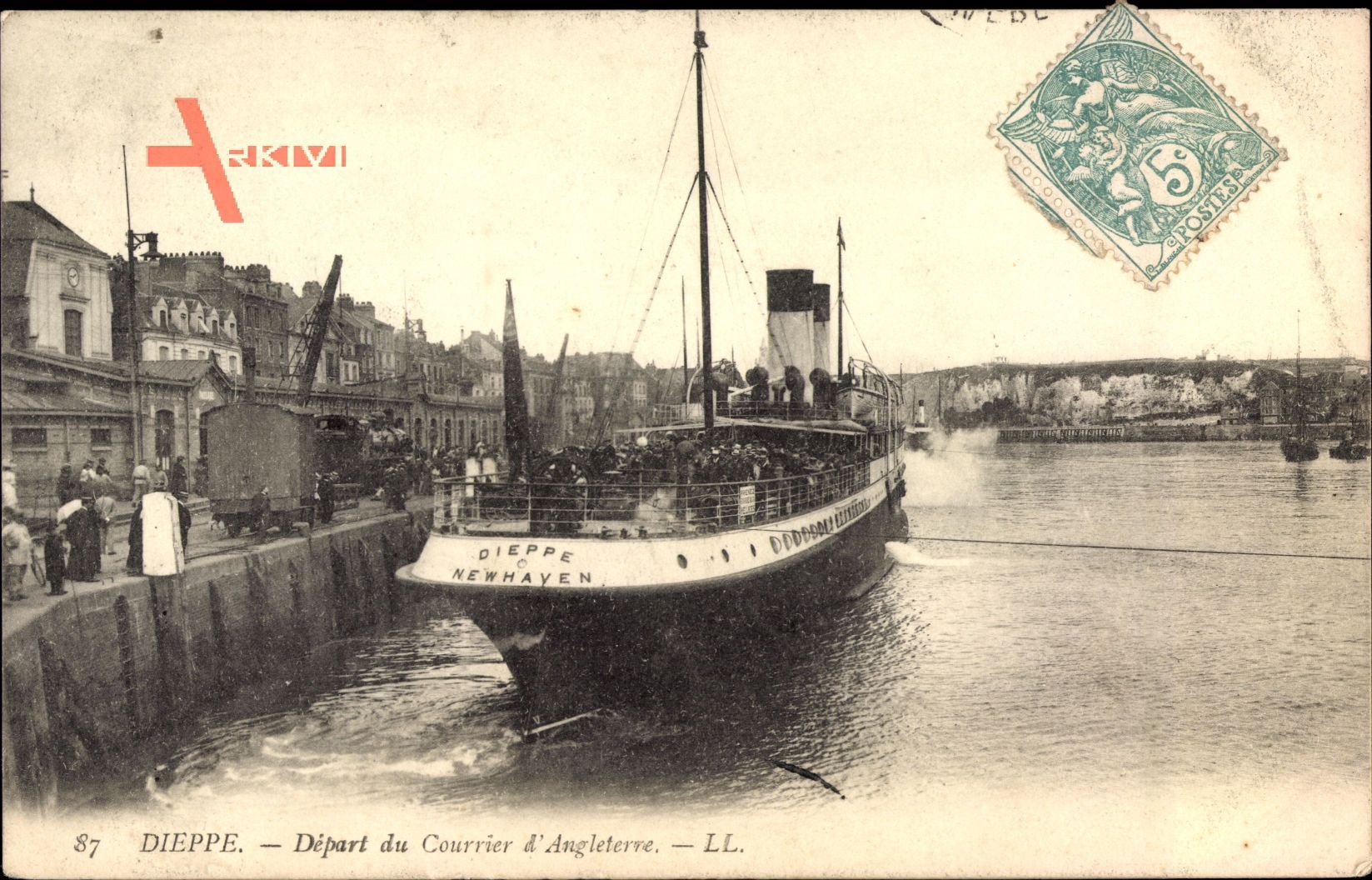 Dieppe Seine Maritime, Depart du Courrier dAngleterre, Fährschiff
