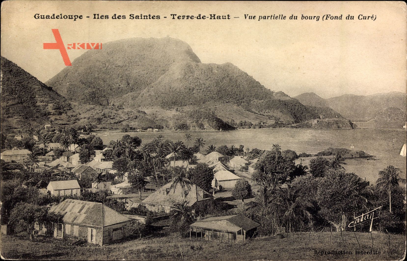 Guadeloupe, Iles des Saintes, Terre de Haut, Vue partielle du bourg