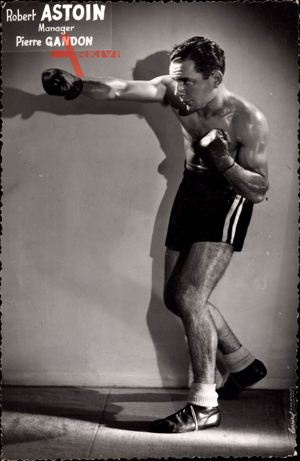 Französischer Boxer Robert Astoin, Manager Pierre Gandon