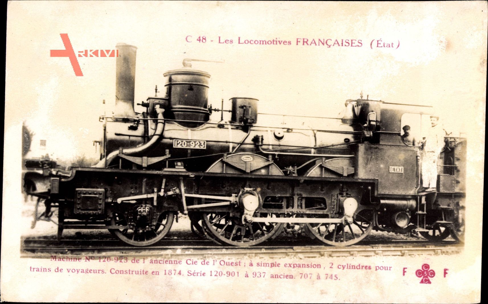 Französische Eisenbahn, Locomotive, No. 120 923, Cie de lOuest