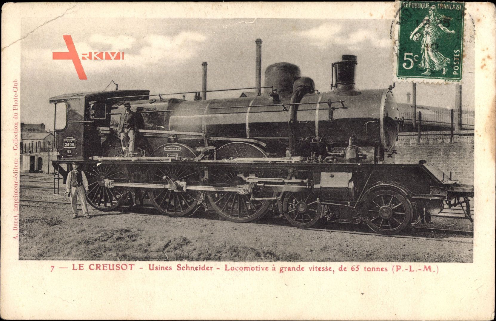 Französische Eisenbahn, Le Creusot, Usines Schneider, P. L. M., Dampflok