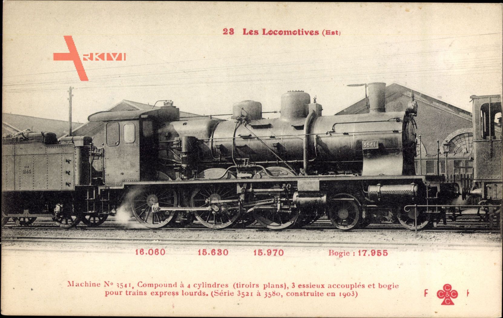 Französische Eisenbahn, Chemin de fer, Locomotive, Machine No 3541