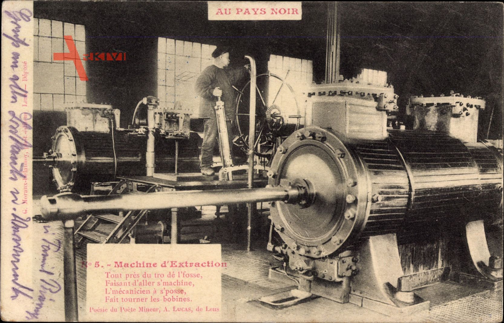Au Pays Noir, Machine dExtraction, Maschine in einem Bergwerk
