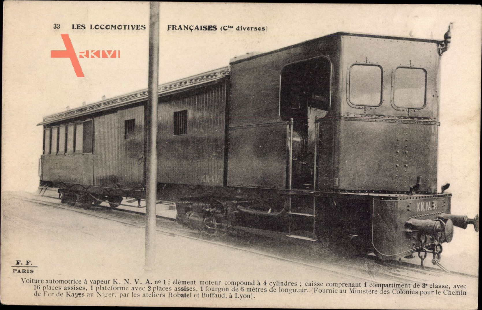 Französische Eisenbahn, Chemin de fer, Locomotive, KNVA No 1