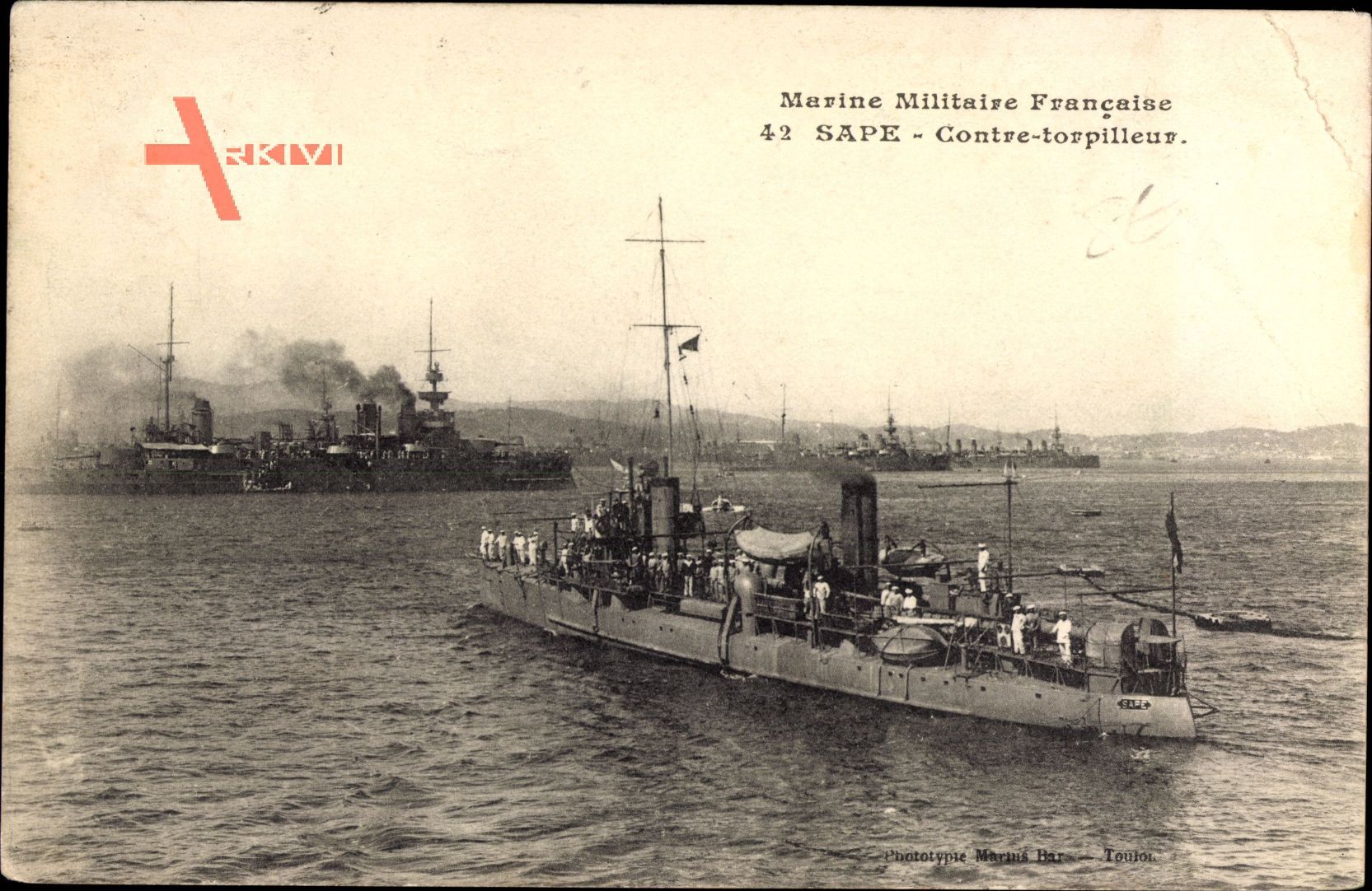 Französisches Kriegsschiff, Marine Militaire, Sape, Contre Torpilleur