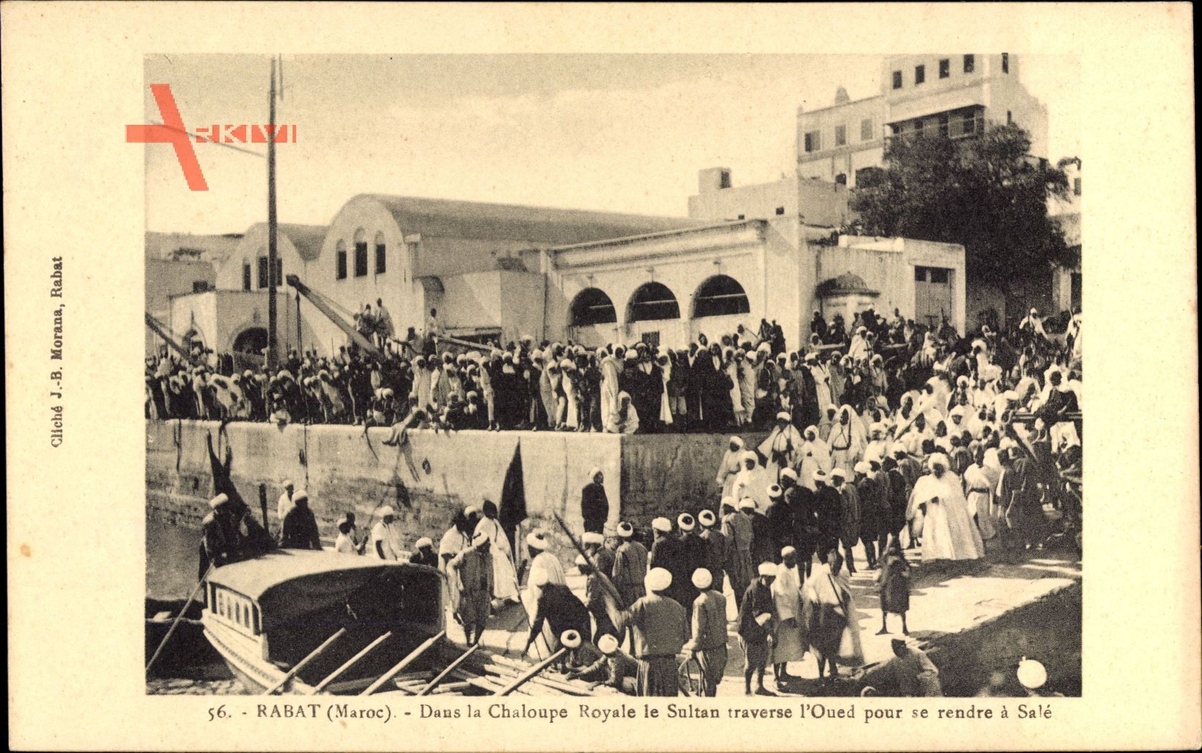 Rabat Marokko, Dans la Chaloupe Royale le sultan traverse lOued