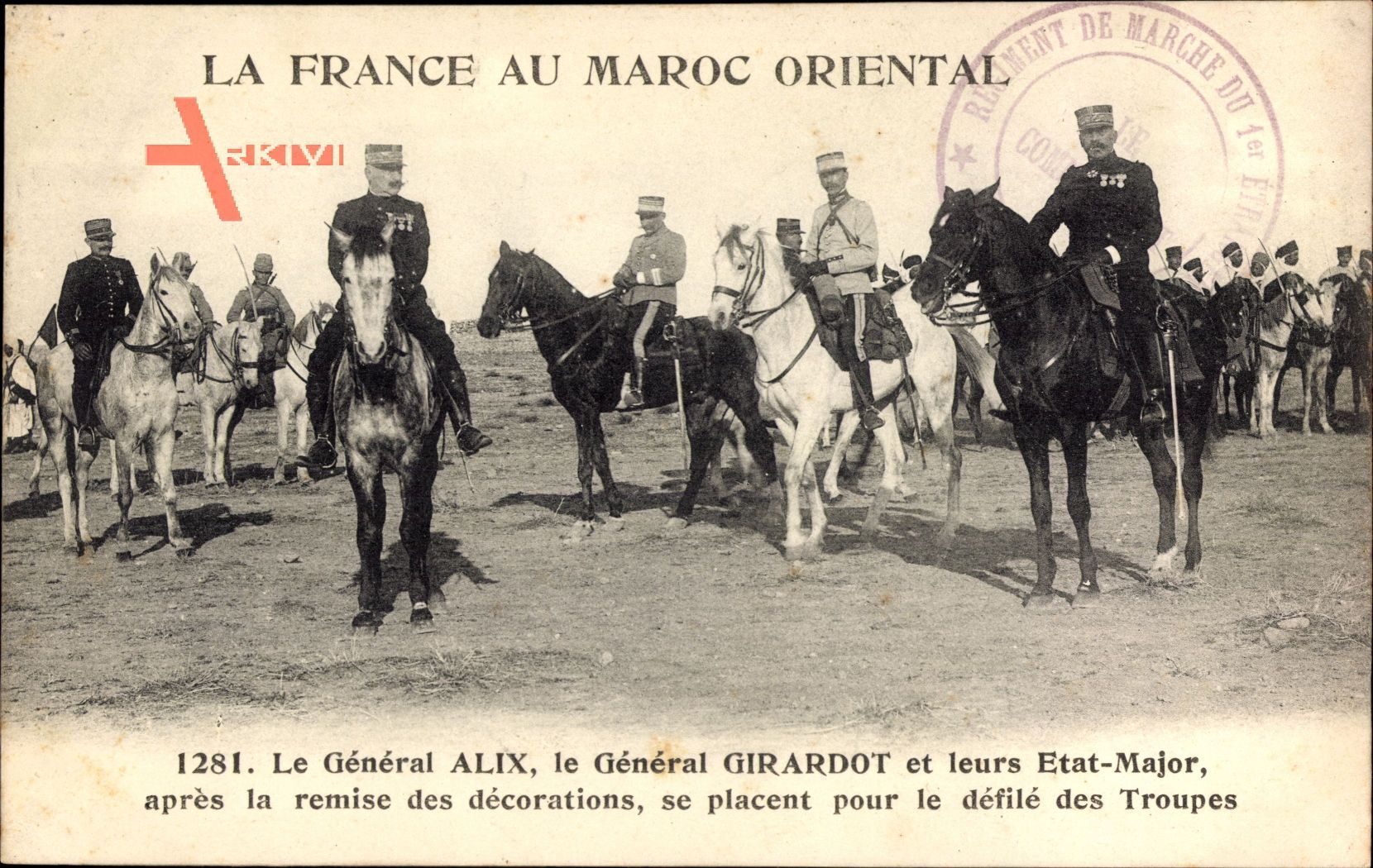 Marokko, Le Général Alix et Girardot et leurs Etat Major