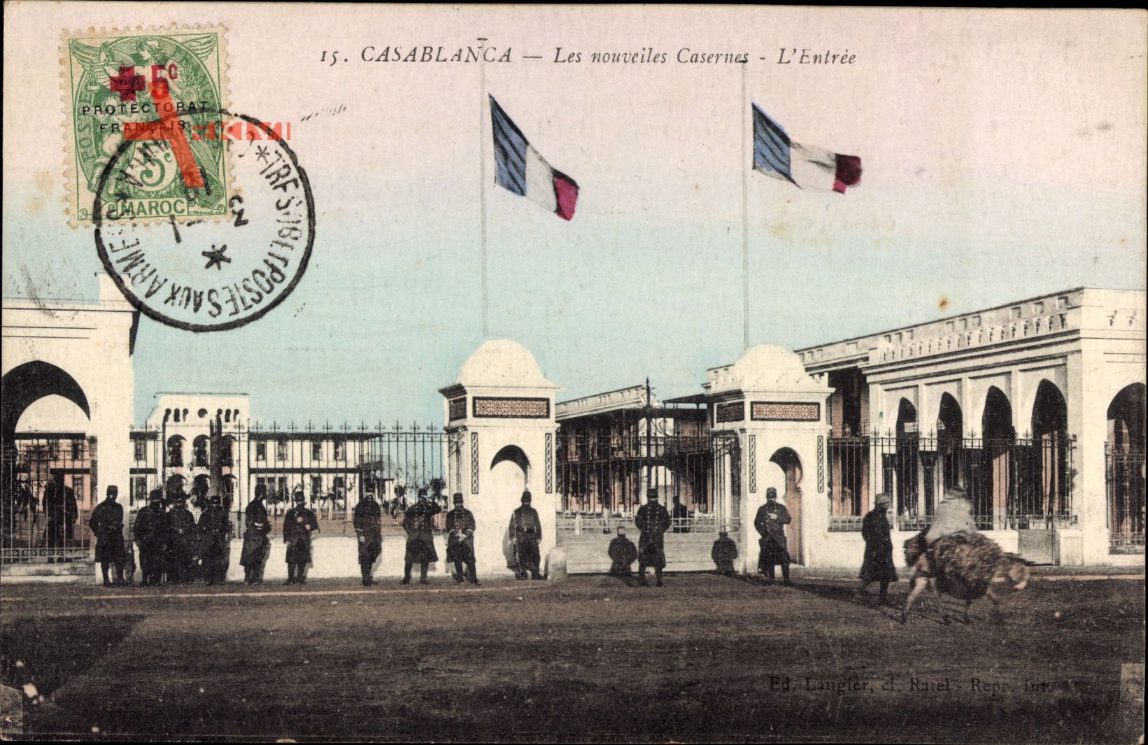 Casablanca Marokko, Les nouvelles Casernes, lEntree, Soldaten, Kaserne