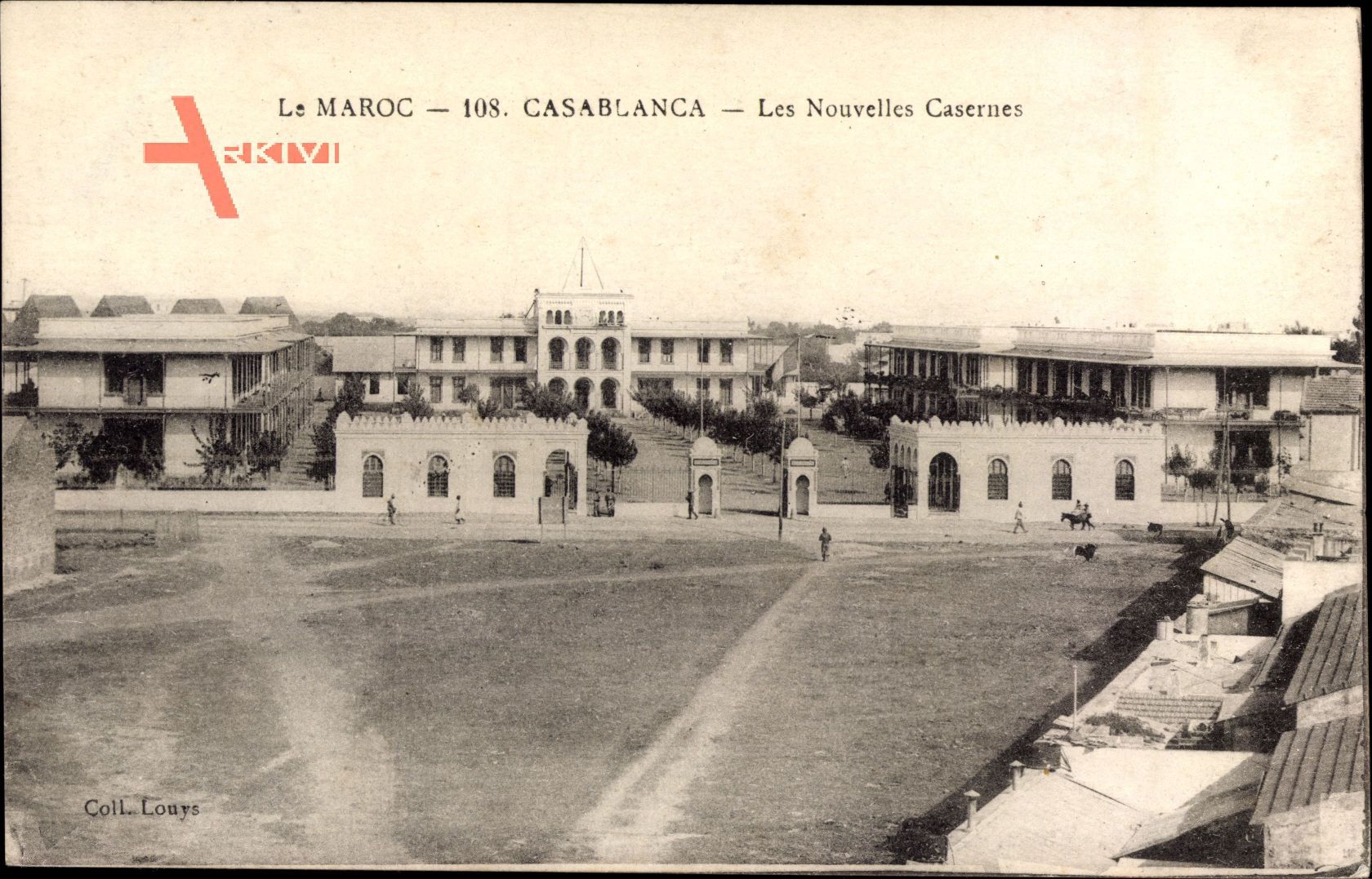 Casablanca Marokko, Les Nouvelles Casernes, Blick auf die Kasernen, Platz