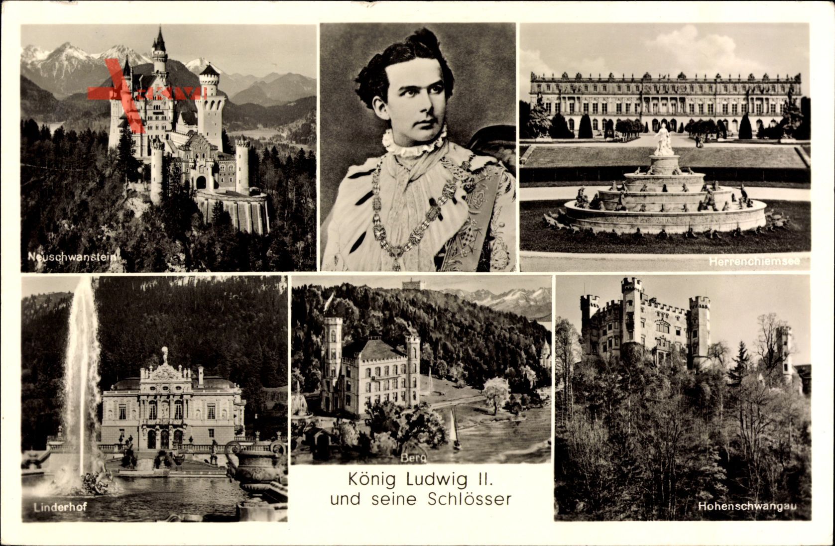 König Ludwig II. von Bayern, Schloss Neuschwanstein, Herrenchiemsee,Linderhof