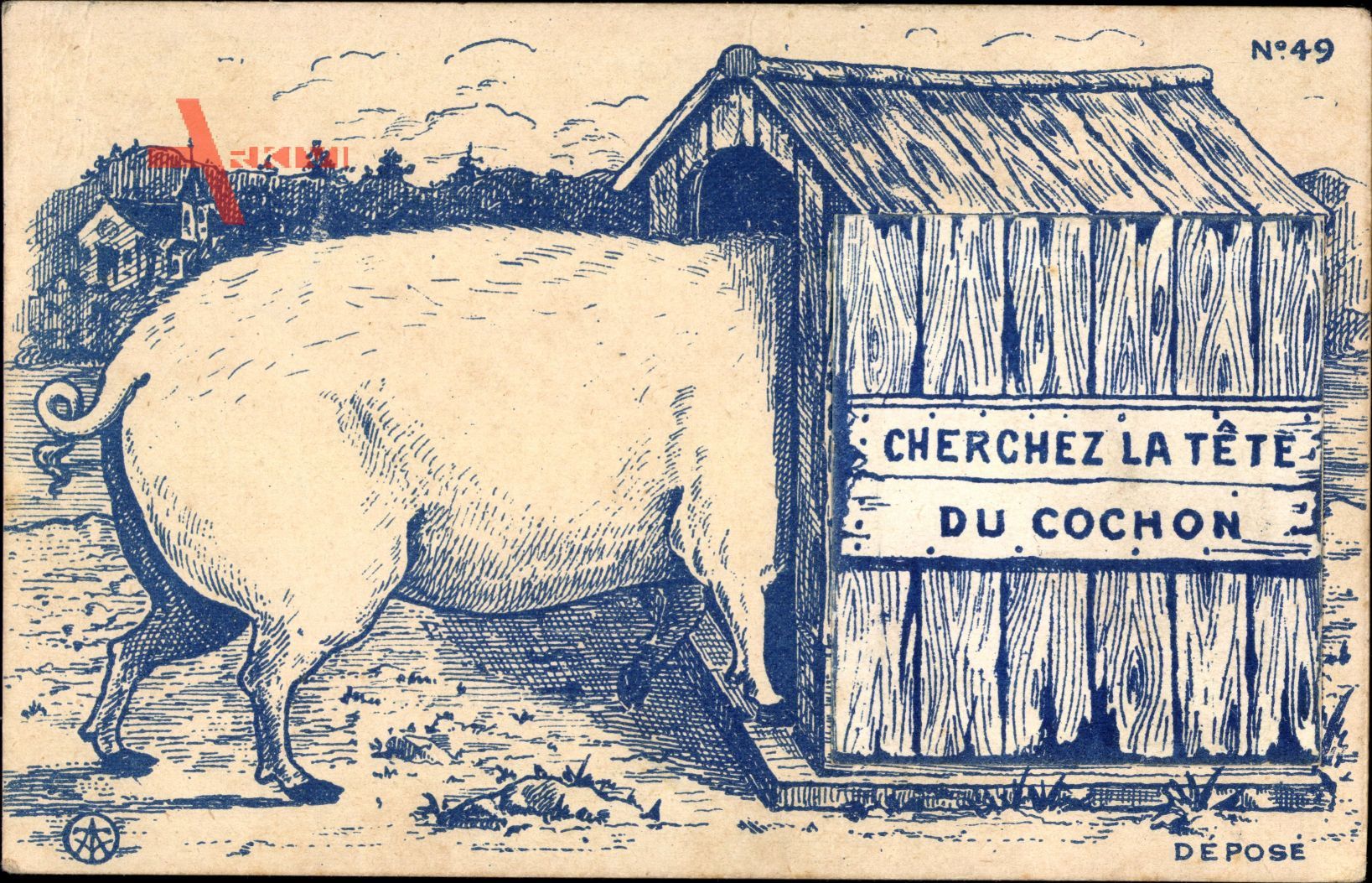 Cherchez la Tête du Cochon, Humor, Schwein, Saustall