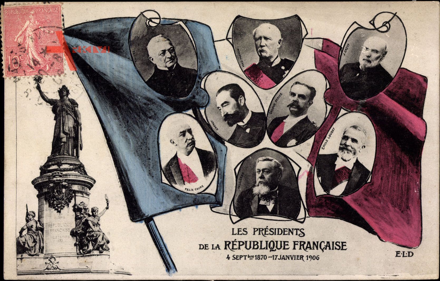 Passepartout Présidents de la République Francaise, Loubet, Fallières