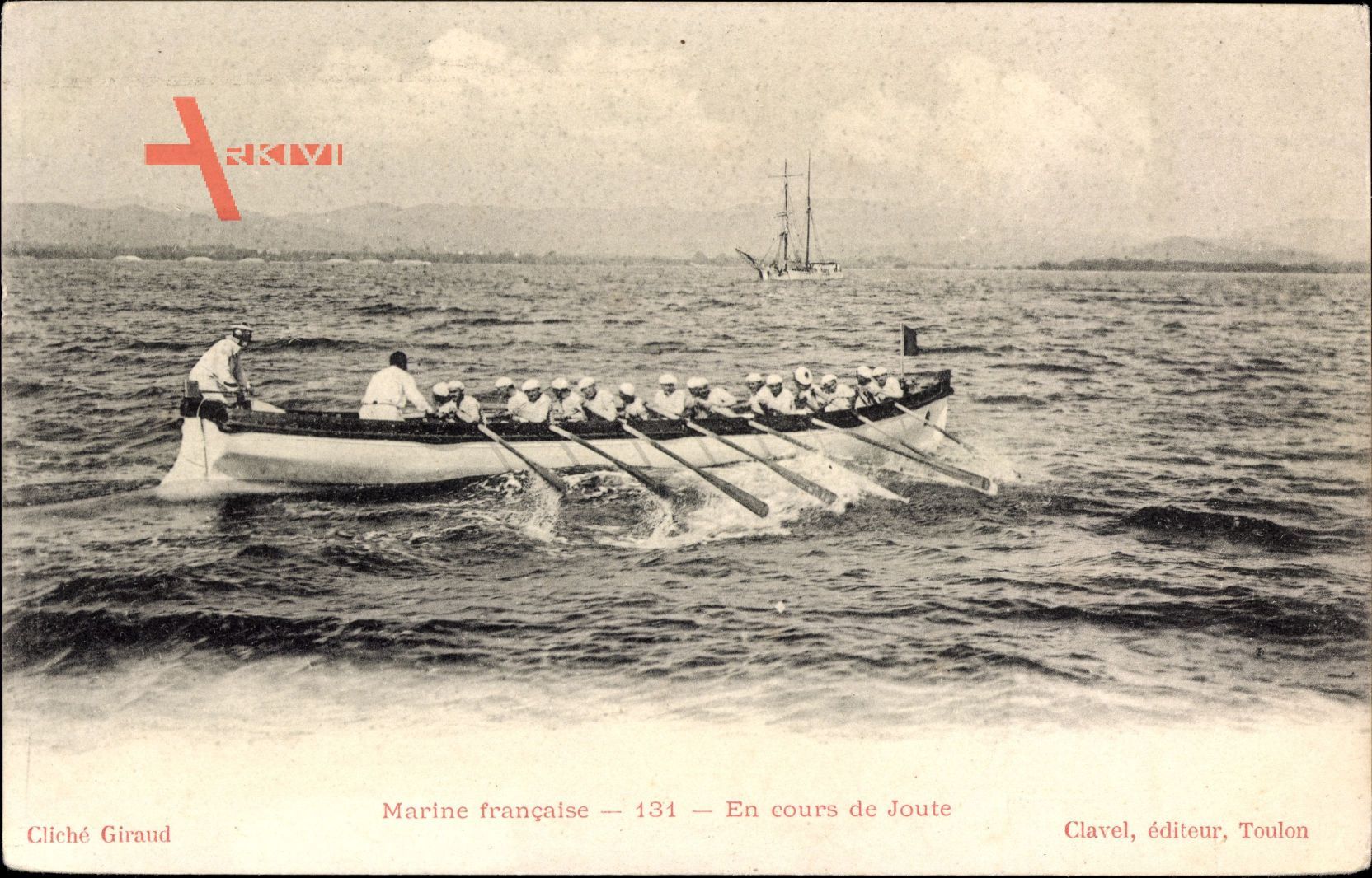 Marine Francaise, En Cours de Joute, Ruderboot, Matrosen