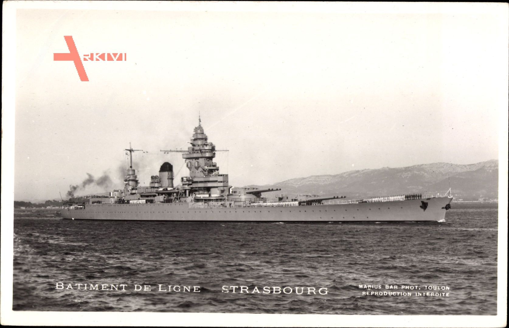 Französisches Kriegsschiff, Batiment de Ligne, Strasbourg, Cuirassé