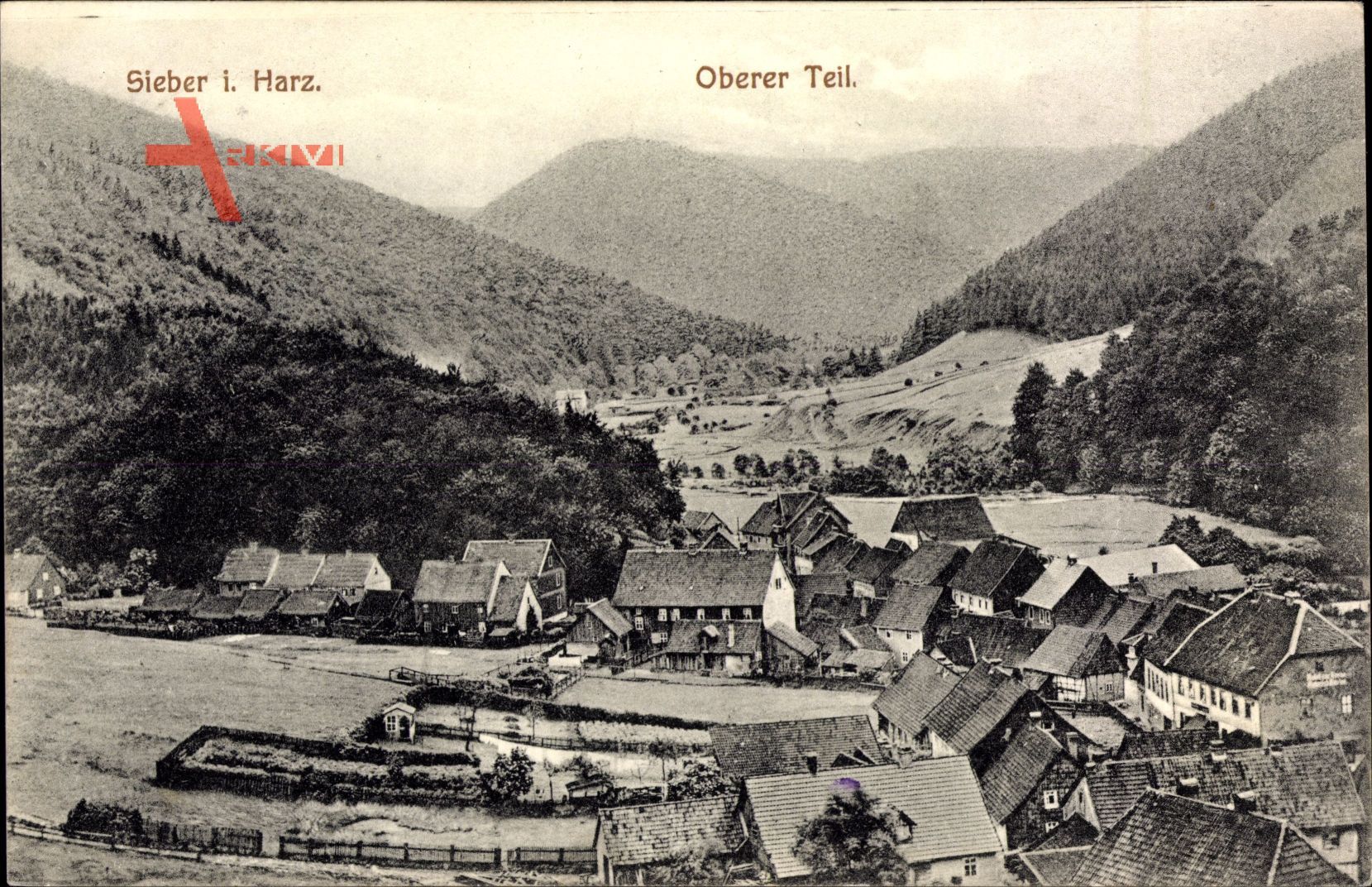 Sieber Herzberg am Harz in Niedersachsen, Blick auf den oberen Stadtteil