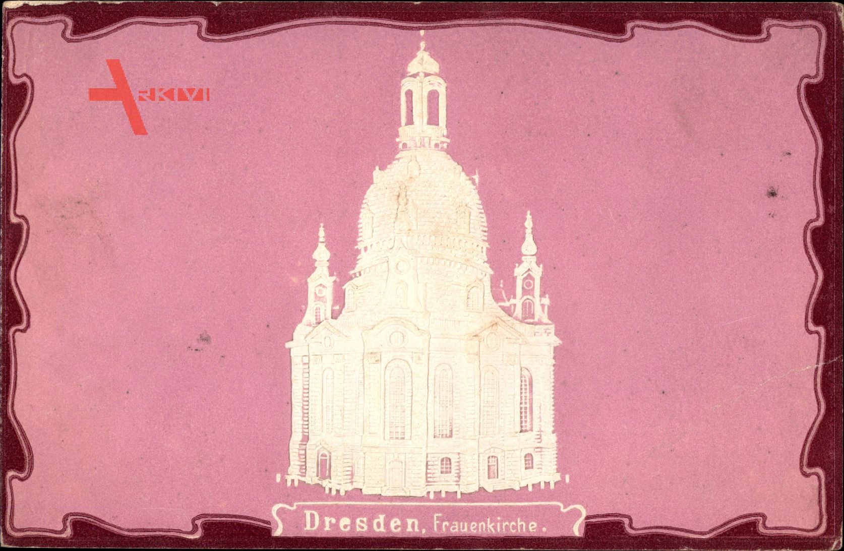Relief Dresden, Ansicht der Frauenkirche, Vorkrieg