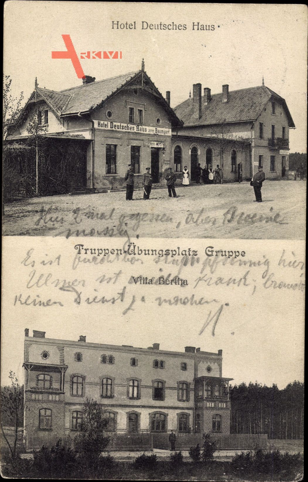 Gruppe Westpreußen, Hotel Deutsches Haus, Truppenübungsplatz, Villa Bertha