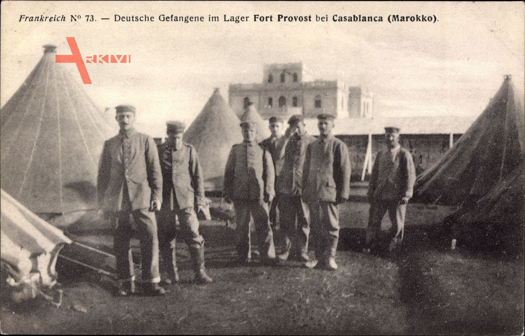 Casablanca Marokko, Deutsche Kriegsgefangene im Lager Fort Provost