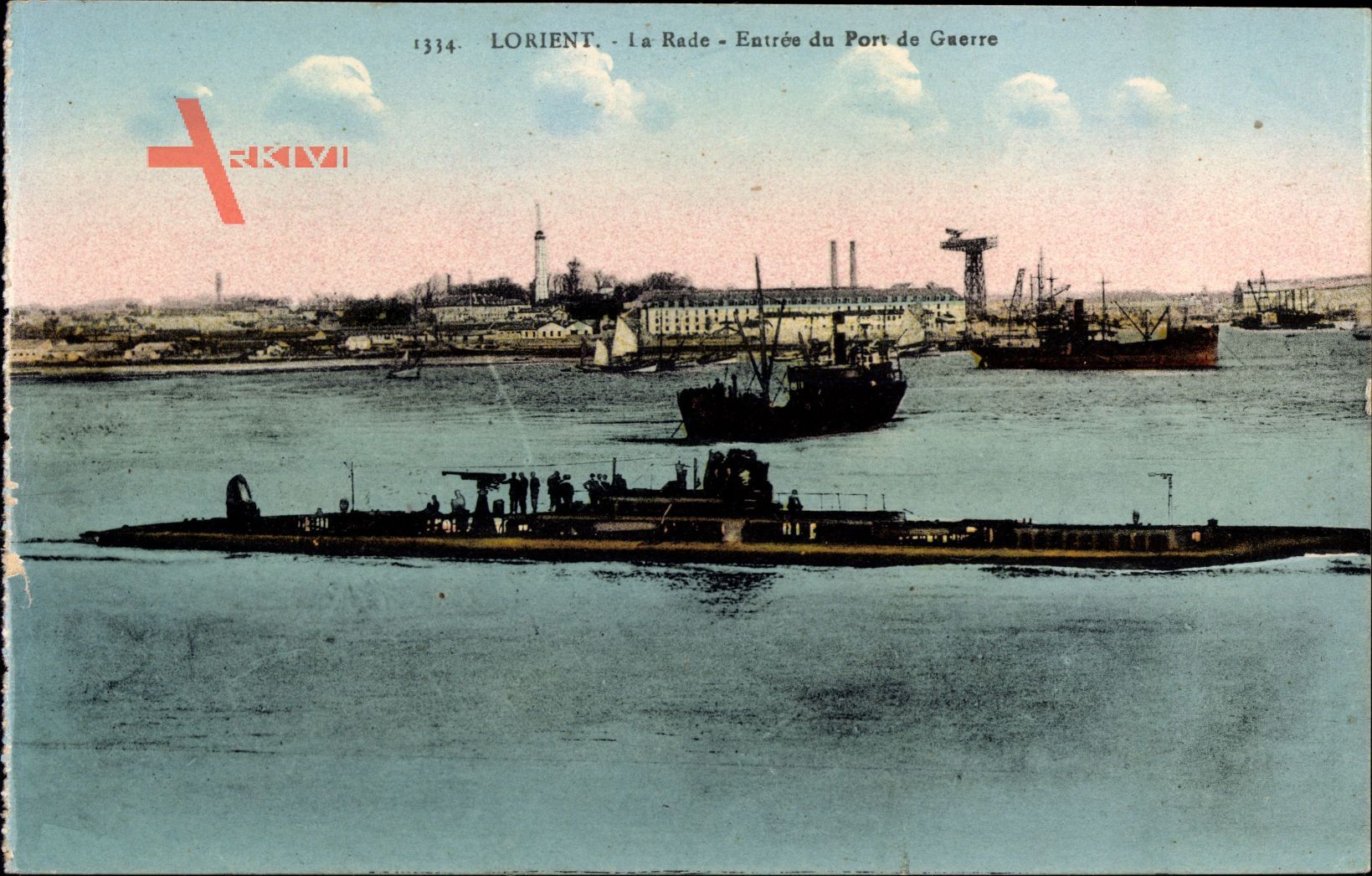 Lorient Morbihan, La Rade, Französisches U Boot, Sous Marin, Port de Guerre