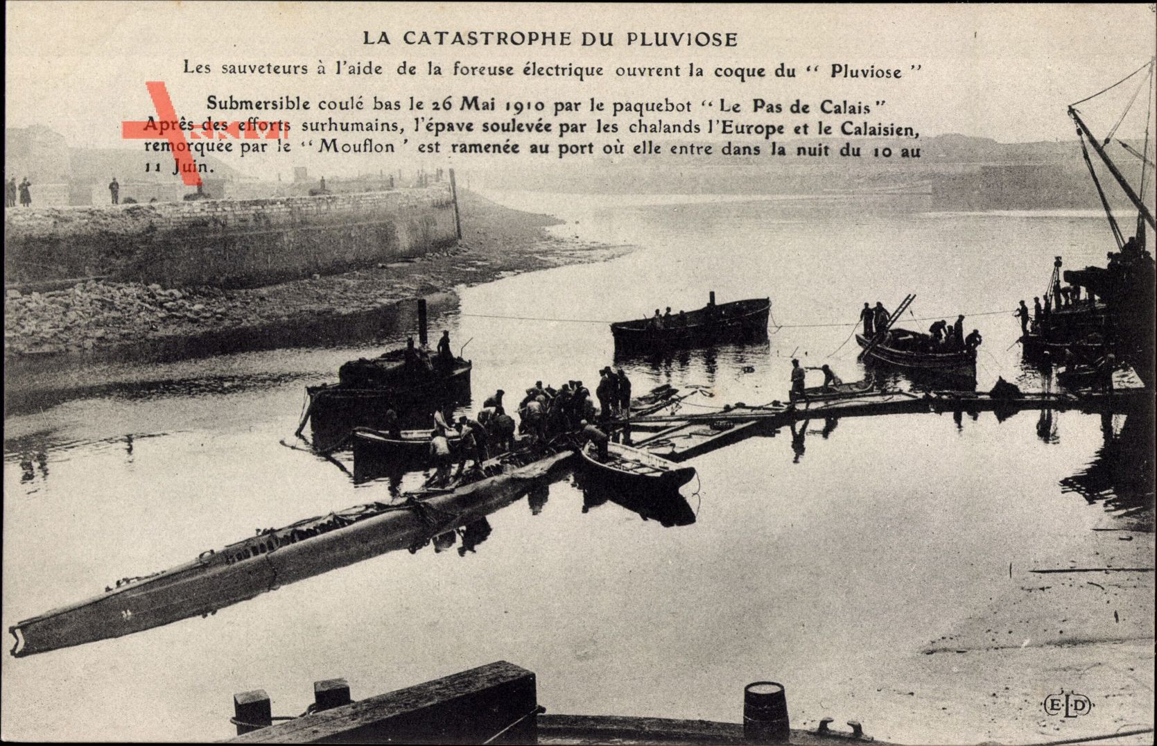 La Catastrophe du Pluviose, Submersible coulé, 26 Mai 1910, U Boot