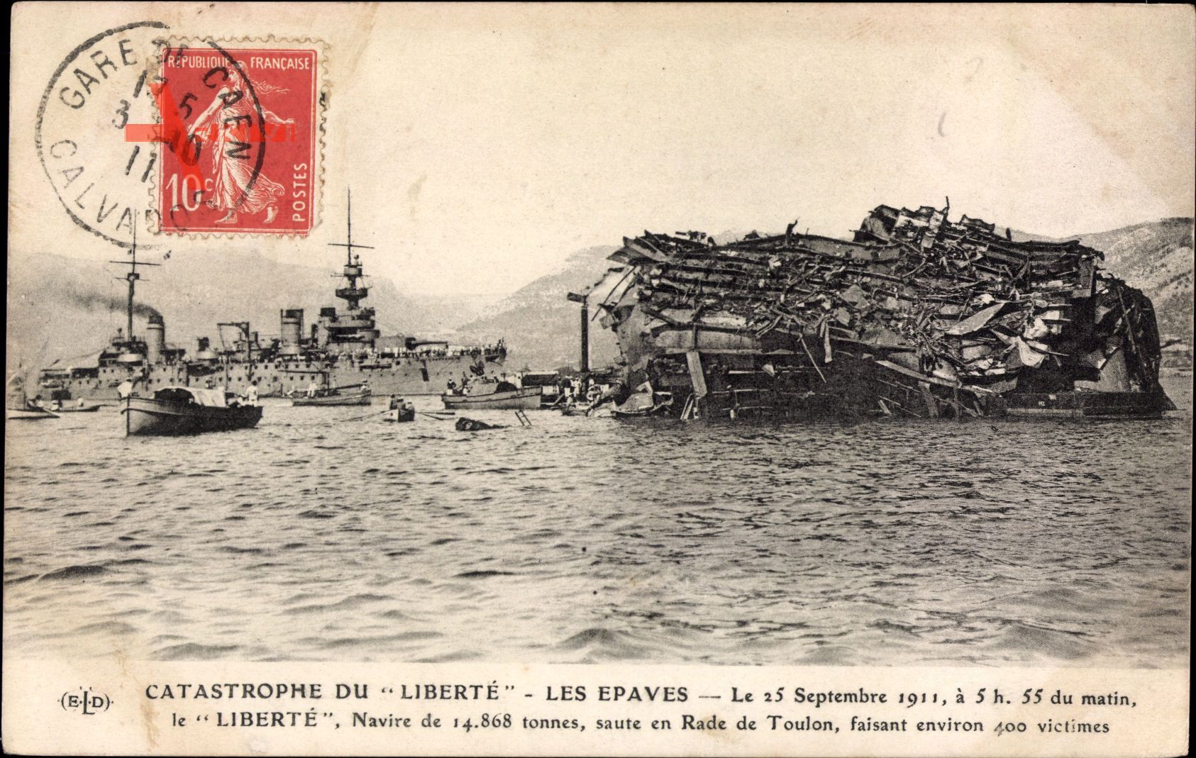 Catastrophe du Liberté, Les Epaves, 25 Sept 1911, Schiffswrack