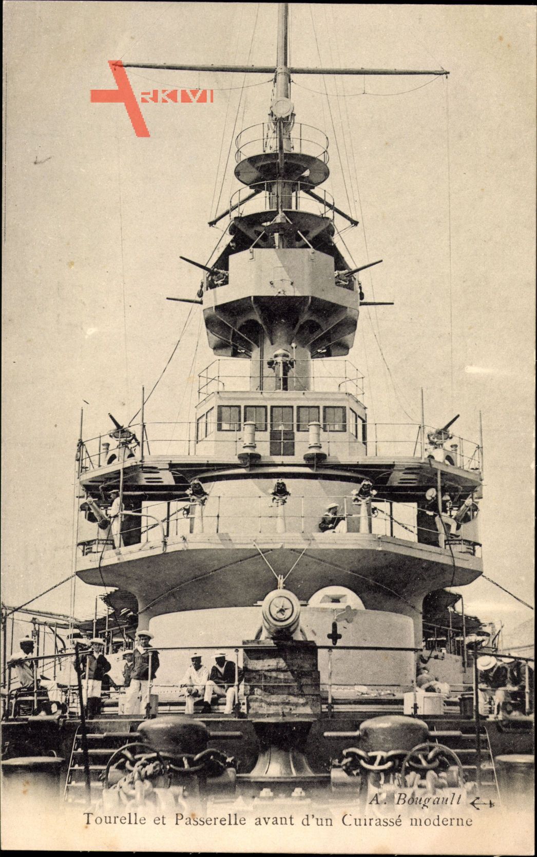 Französisches Kriegsschiff, Tourelle et Passerelle, Cuirassé moderne