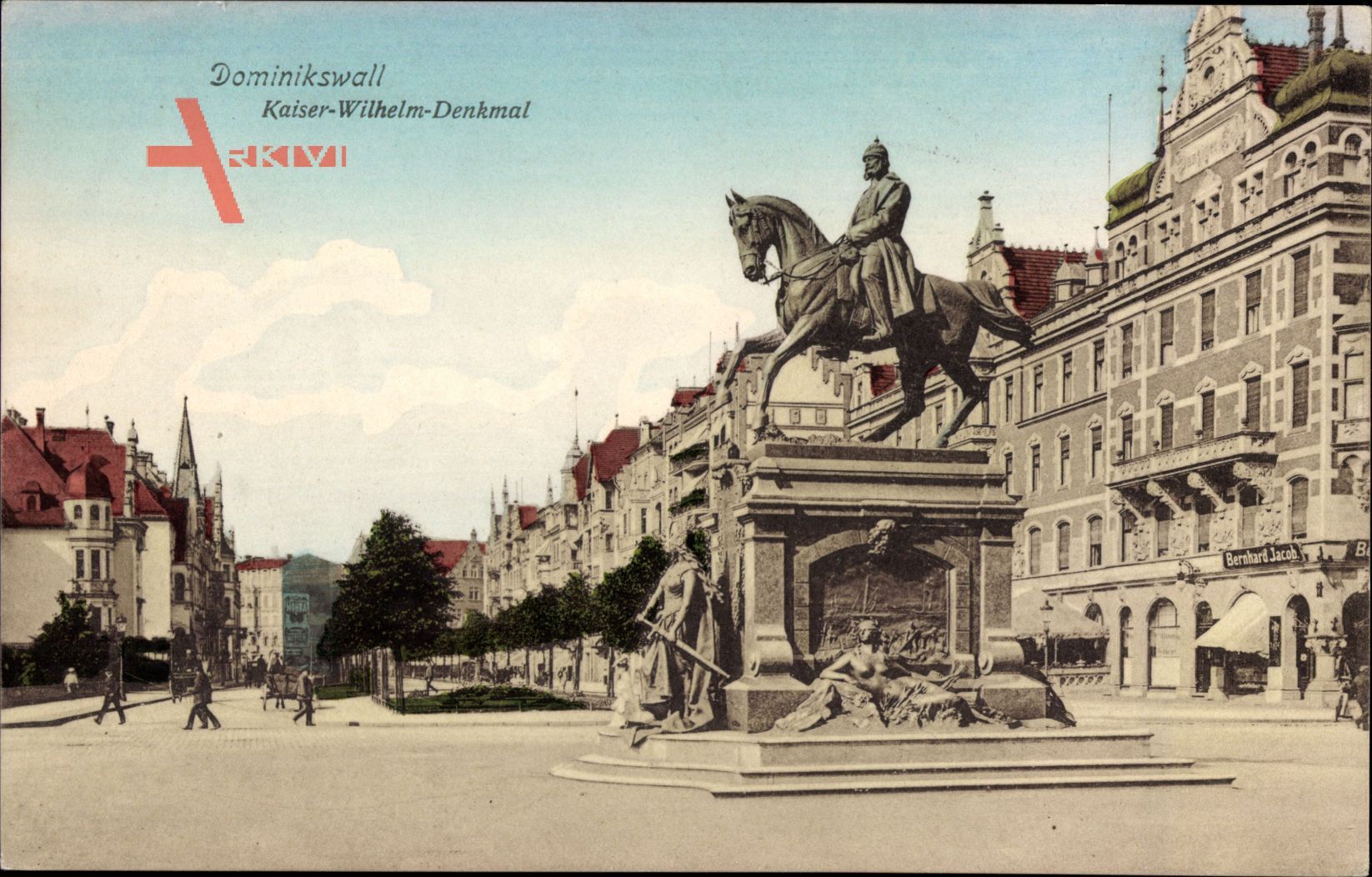 Gdańsk Danzig, Dominikswall, Kaiser Wilhelm Denkmal