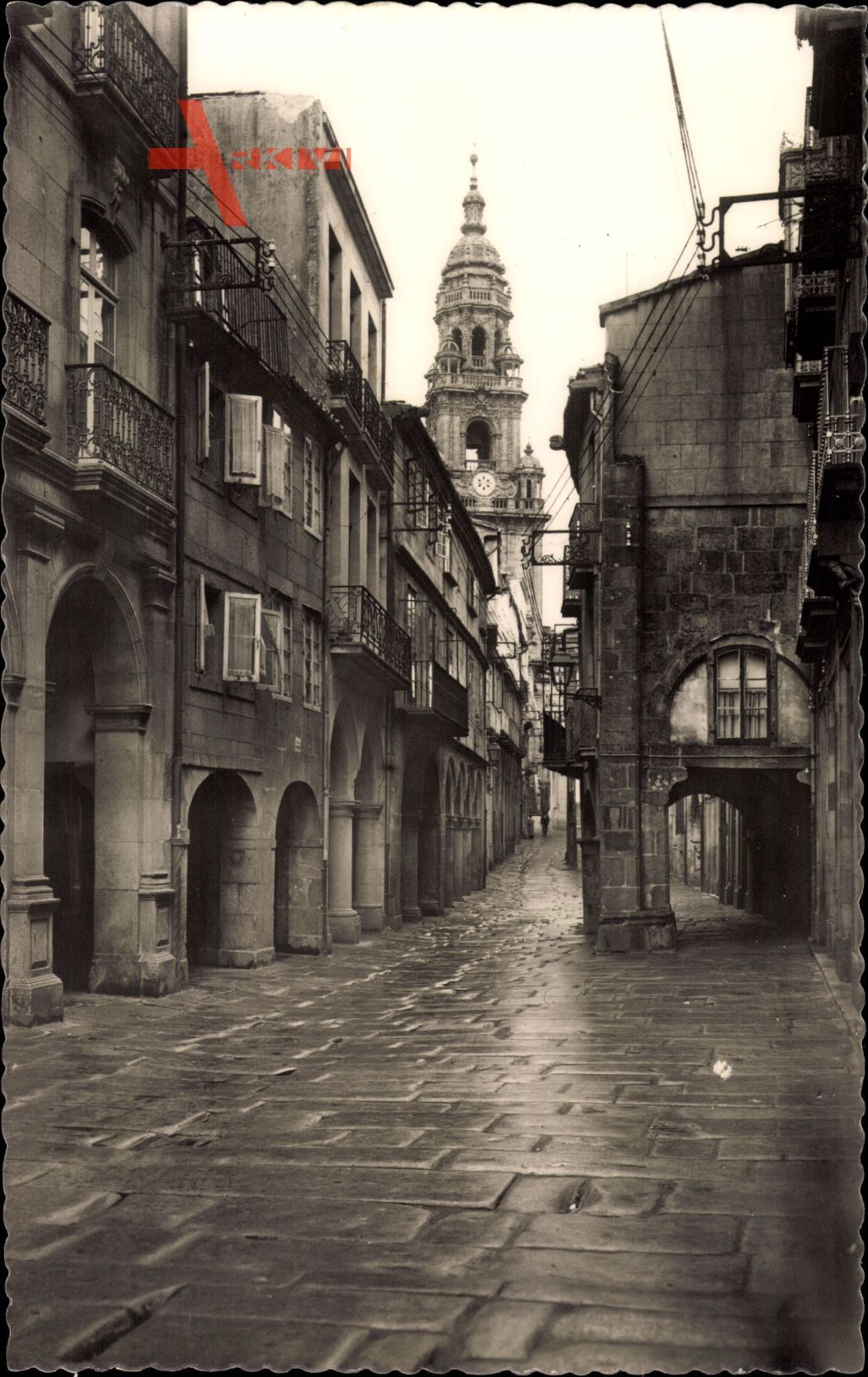 Santiago de Compostela Galicien Spanien, Rua del Villar, Villar Street